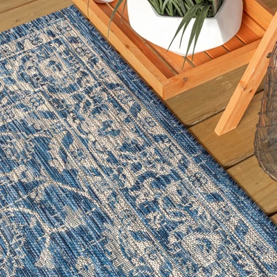 JONATHAN Y Palazzo Vine and Border Textured Weave Indoor/Outdoor Area Rug 5 JONATHAN Y Palazzo Vine and Border Textured Weave Indoor/Outdoor Area Rug - Image 3