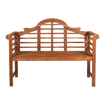 JONATHAN Y Lutyens Arched 3-Seat Acacia Wood Outdoor Bench 4 JONATHAN Y Lutyens Arched 3-Seat Acacia Wood Outdoor Bench - Image 2