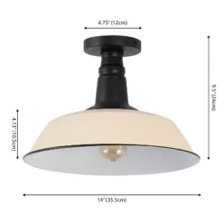 JONATHAN Y Camila Classic Industrial Iron LED Semi Flush Mount - Indoor/Outdoor -Jonathan Y Store GUEST 024c5ca5 c342 40ef 943c fb57bed60d2b