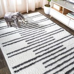 JONATHAN Y Petra Stripe Geometric Shag Area Rug - Bohemian Moroccan Design 17 JONATHAN Y Petra Stripe Geometric Shag Area Rug - Bohemian Moroccan Design -Jonathan Y Store GUEST 03da5f10 d325 4c78 875a fe00ce182507