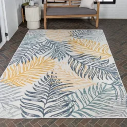 JONATHAN Y Calypso Coastal Palm Frond Reversible Indoor/Outdoor Rug -Jonathan Y Store GUEST 04a8e761 ef8e 4298 9f40 93a48b693bd8