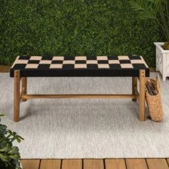 JONATHAN Y Denis 48" Backless Acacia Wood Outdoor Bench - 700lb Capacity -Jonathan Y Store GUEST 058d877a c72d 49cf 8be4 9b16d60a80bc