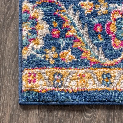 JONATHAN Y Bohemian Flair Boho Vintage Medallion Area Rug - Fuchsia/Blue/Ivory 5 JONATHAN Y Bohemian Flair Boho Vintage Medallion Area Rug - Fuchsia/Blue/Ivory - Image 3
