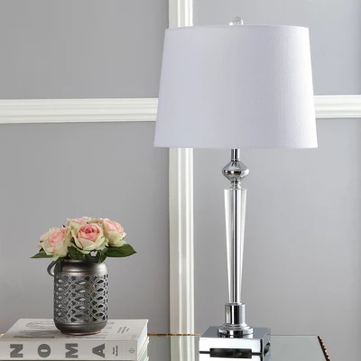 28.25" Crystal Foster Table Lamp (Includes LED Light Bulb) Clear - Jonathan Y 4 28.25" Crystal Foster Table Lamp (Includes LED Light Bulb) Clear - Jonathan Y - Image 2