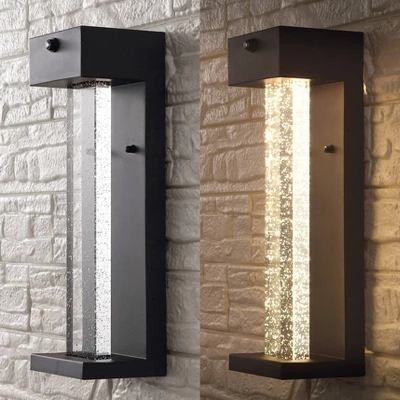 JONATHAN Y Miranda 5.13" Modern Black Outdoor LED Sconce with Dusk-to-Dawn Sensor 5 JONATHAN Y Miranda 5.13" Modern Black Outdoor LED Sconce with Dusk-to-Dawn Sensor - Image 3