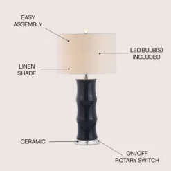 JONATHAN Y Tiki Ceramic LED Table Lamp