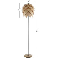 JONATHAN Y Simon 63" Wood and Metal Pinecone Floor Lamp with LED Bulb -Jonathan Y Store GUEST 0945eda3 aa31 426c a5c6 223fcc48b36c