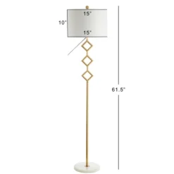 61.5" Metal Diamante Modern Gilt Floor Lamp (Includes LED Light Bulb) Gold - JONATHAN Y 7 61.5" Metal Diamante Modern Gilt Floor Lamp (Includes LED Light Bulb) Gold - JONATHAN Y -Jonathan Y Store GUEST 09a7b053 2093 4b72 92d9 6130ed7fc811