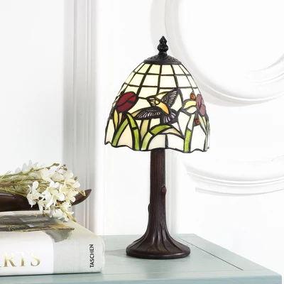 JONATHAN Y 12" Hummingbird Tiffany Style Table Lamp - Bronze Finish with LED Bulb 3 JONATHAN Y 12" Hummingbird Tiffany Style Table Lamp - Bronze Finish with LED Bulb