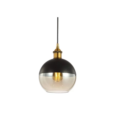 7.5" Metal Adjustable Nixon Drop Globe Pendant (Includes Energy Efficient Light Bulb) Brass - JONATHAN Y 3 7.5" Metal Adjustable Nixon Drop Globe Pendant (Includes Energy Efficient Light Bulb) Brass - JONATHAN Y