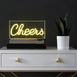 11.8" Cheers Contemporary Glam Acrylic Box Pendant: USB Powered, Wall Mountable - JONATHAN Y 7 11.8" Cheers Contemporary Glam Acrylic Box Pendant: USB Powered, Wall Mountable - JONATHAN Y -Jonathan Y Store GUEST 0d8532c7 f8ab 4154 885a 6c8bffe0abe5