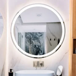 Dane 27" Round Frameless Anti-Fog Aluminum Front/Back-lit Tri-color LED Bathroom Vanity Mirror With Smart Touch Control - JONATHAN Y 14 Dane 27" Round Frameless Anti-Fog Aluminum Front/Back-lit Tri-color LED Bathroom Vanity Mirror With Smart Touch Control - JONATHAN Y -Jonathan Y Store GUEST 0fd52077 5563 4ddd 8bab 2e0fc896e7e2