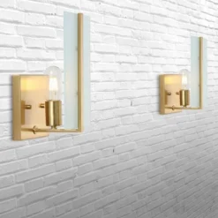 JONATHAN Y Mila 5.5" Modern Art Deco LED Wall Sconce, Brass Gold (Set of 2) 12 JONATHAN Y Mila 5.5" Modern Art Deco LED Wall Sconce, Brass Gold (Set of 2) -Jonathan Y Store GUEST 101bfc16 7103 44c8 879d c7d27ec8d1ee
