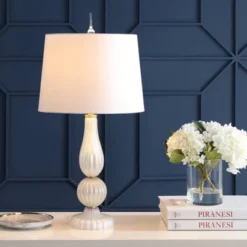28" Glass/Metal Maddie Table Lamp (Includes Energy Efficient Light Bulb) - JONATHAN Y