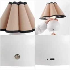 JONATHAN Y Billie Classic Vintage Scalloped Shade Rechargeable LED Table Lamps (Set of 2) -Jonathan Y Store GUEST 1204d5a2 8f68 4680 8062 e24bbeada2be