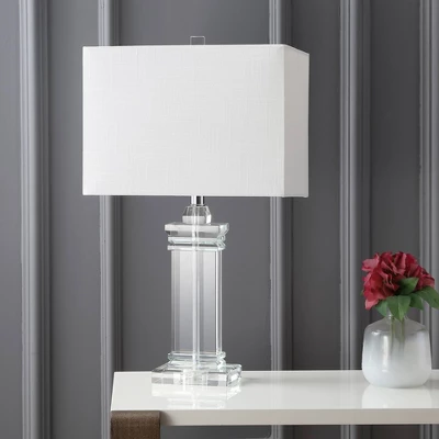 JONATHAN Y Ophelia 26.5" Solid Crystal Column Table Lamp with LED Bulb 4 JONATHAN Y Ophelia 26.5" Solid Crystal Column Table Lamp with LED Bulb - Image 2