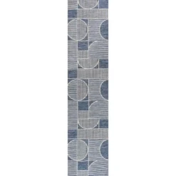 JONATHAN Y Arielle Mid-Century Modern Geometric Machine-Washable Indoor/Outdoor Rug