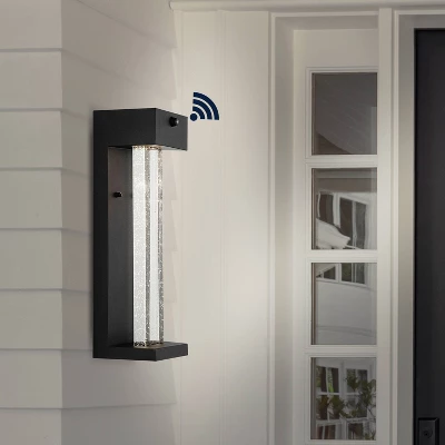JONATHAN Y Miranda 5.13" Modern Black Outdoor LED Sconce with Dusk-to-Dawn Sensor 7 JONATHAN Y Miranda 5.13" Modern Black Outdoor LED Sconce with Dusk-to-Dawn Sensor - Image 5