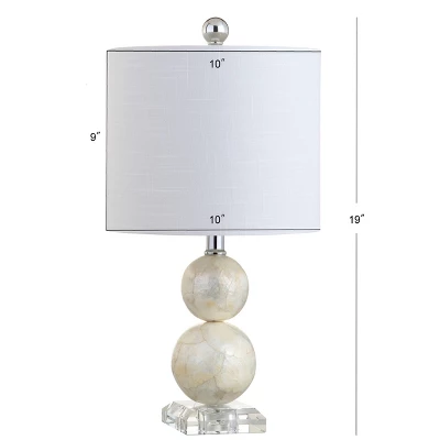 JONATHAN Y Bailey 19" Capiz Seashell Table Lamp with LED Light Bulb 5 JONATHAN Y Bailey 19" Capiz Seashell Table Lamp with LED Light Bulb - Image 3