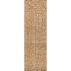 JONATHAN Y Espina Hand Woven Herringbone Chunky Jute Indoor Area Rug