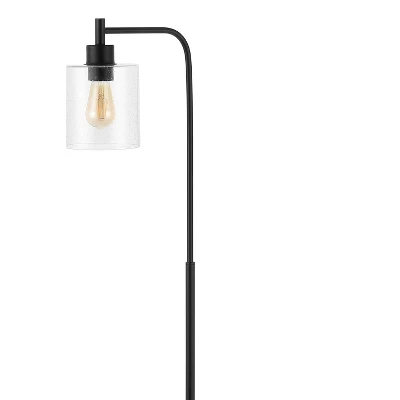 JONATHAN Y Axel 60" Iron and Seeded Glass Farmhouse Floor Lamp with LED Bulb 3 JONATHAN Y Axel 60" Iron and Seeded Glass Farmhouse Floor Lamp with LED Bulb