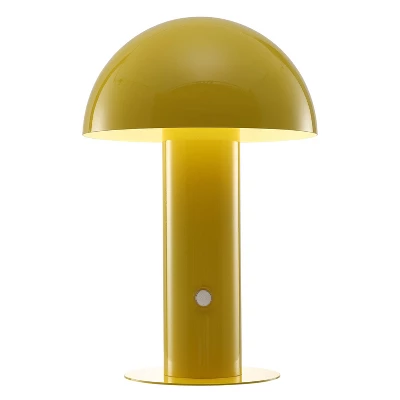 10.75" Boletus Contemporary Bohemian Rechargeable/Cordless Iron LED Mushroom Table Lamp - JONATHAN Y 16 10.75" Boletus Contemporary Bohemian Rechargeable/Cordless Iron LED Mushroom Table Lamp - JONATHAN Y - Image 14