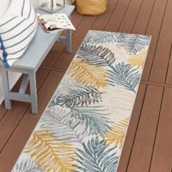 JONATHAN Y Calypso Coastal Palm Frond Reversible Indoor/Outdoor Rug -Jonathan Y Store GUEST 1a4c646d e1c4 400f bd95 a03c87e04c9a