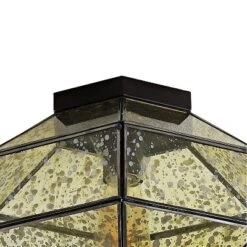12.5" 1-Light Evelyn Vintage Farmhouse Iron/Glass LED Flush Mount Oil Rubbed Bronze - JONATHAN Y -Jonathan Y Store GUEST 1a978576 768b 482f 8acb 1ec41d061fba