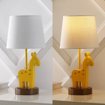 17.5" Sahara Mid-Century Giraffe Kids' Table Lamp With USB Port - JONATHAN Y: Empire Shade, UL Listed 6 17.5" Sahara Mid-Century Giraffe Kids' Table Lamp With USB Port - JONATHAN Y: Empire Shade, UL Listed - Image 4