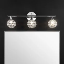 JONATHAN Y Maeve 3-Light Iron and Glass Contemporary Glam LED Vanity Light -Jonathan Y Store GUEST 1d2ba4e8 4444 4f7e acdb 13162677bbb2