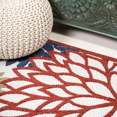 JONATHAN Y Minori Floral Modern Indoor/Outdoor Runner Rug 9 JONATHAN Y Minori Floral Modern Indoor/Outdoor Runner Rug - Image 7