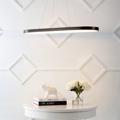 JONATHAN Y Nolan 38.75" Modern Bohemian Iron Linear LED Pendant 4 JONATHAN Y Nolan 38.75" Modern Bohemian Iron Linear LED Pendant - Image 2