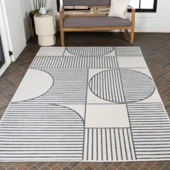JONATHAN Y Arielle Mid-Century Modern Geometric Machine-Washable Indoor/Outdoor Rug -Jonathan Y Store GUEST 222ba4c8 8a66 482b 8c38 f96220024130