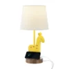 17.5" Sahara Mid-Century Giraffe Kids' Table Lamp With USB Port - JONATHAN Y: Empire Shade, UL Listed