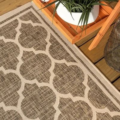 Jonathan Y Trebol Moroccan Trellis Textured Weave Indoor/Outdoor Area Rug 5 Jonathan Y Trebol Moroccan Trellis Textured Weave Indoor/Outdoor Area Rug - Image 3