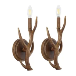 JONATHAN Y Cody 5.5" Faux Antler LED Wall Sconces - Set of 2 -Jonathan Y Store GUEST 243a9e1a fde8 4a79 8275 5a648cf9ad7c
