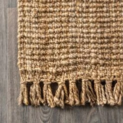 JONATHAN Y Para Hand Woven Chunky Jute Rug with Decorative Fringe -Jonathan Y Store GUEST 244f38fa deb5 427a b492 cca16a2f30b3