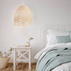 17.5" 1-Light Sofia Farmhouse Coastal Rattan LED Pendant Brown - JONATHAN Y -Jonathan Y Store GUEST 245efae5 6c32 4b1a a14c dd2317ea366b