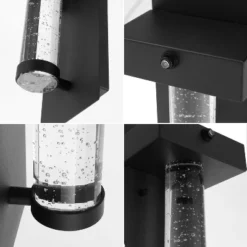 JONATHAN Y Horizone 5.5" Minimalist Iron & Seeded Glass Outdoor Sconce with Dusk-to-Dawn Sensor -Jonathan Y Store GUEST 24e158e1 5ff0 4b27 8280 fdc216aef72b