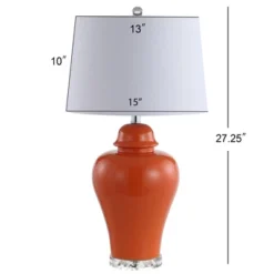JONATHAN Y Winnie 27.25" Ceramic Urn Table Lamp Set of 2 with LED Bulbs -Jonathan Y Store GUEST 27c58bee c1ec 4976 b674 2c5f3c6eb628