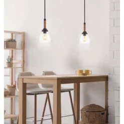 Jonathan Y Alys 7.63" Adjustable Rope Wrap Modern Rustic LED Kitchen Pendant - Black