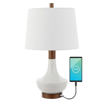 JONATHAN Y Finn 23" Vintage Minimalist Iron LED Table Lamp with USB Charging Port 5 JONATHAN Y Finn 23" Vintage Minimalist Iron LED Table Lamp with USB Charging Port - Image 3
