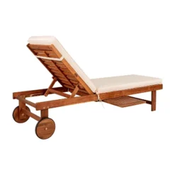 JONATHAN Y Seabrook 69 x 24 Inch Outdoor Acacia Wood Lounger with Pull-Out Table & Wheels -Jonathan Y Store GUEST 296f303b eb7e 4f05 8ba3 0131b276e508