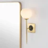 JONATHAN Y Sylvie 6" 1-Light Brass Gold & White Iron LED Wall Sconce 1 JONATHAN Y Sylvie 6" 1-Light Brass Gold & White Iron LED Wall Sconce -Jonathan Y Store GUEST 2a4a64e4 819e 441a 86cf 45a6437bd239