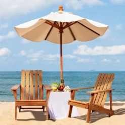 JONATHAN Y Irving Outdoor Patio Modern Acacia Wood Adirondack Chair -Jonathan Y Store GUEST 2bbe02cf fdc3 4813 9e3b 95f3e5e015aa