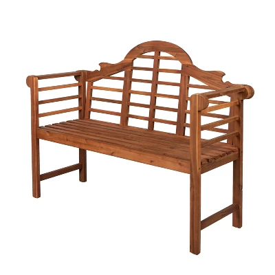 JONATHAN Y Lutyens Arched 3-Seat Acacia Wood Outdoor Bench 9 JONATHAN Y Lutyens Arched 3-Seat Acacia Wood Outdoor Bench - Image 7