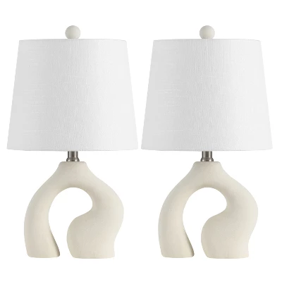 JONATHAN Y Tula Scandinavian Minimalist Ceramic Arch LED Table Lamp 8 JONATHAN Y Tula Scandinavian Minimalist Ceramic Arch LED Table Lamp - Image 6