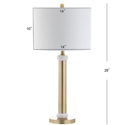 Metal/Marble Gregory Table Lamp (Includes LED Light Bulb) Gold - JONATHAN Y 5 Metal/Marble Gregory Table Lamp (Includes LED Light Bulb) Gold - JONATHAN Y - Image 3
