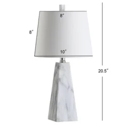 JONATHAN Y Owen 20.5" White Resin Table Lamp with LED Bulb -Jonathan Y Store GUEST 2fa34cae f984 4346 aa42 193f7fadeaae