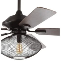 JONATHAN Y 52" LED Mid Century Ceiling Fan - Oil Rubbed Bronze -Jonathan Y Store GUEST 308083e6 484e 417f bae1 70dc032ea678